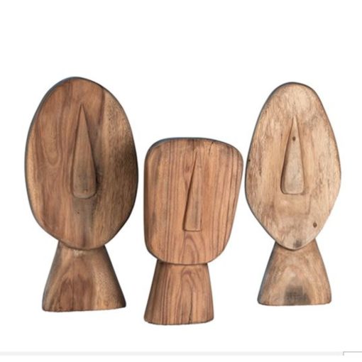Set of 3 Suar Wood Mask in Various Sizes