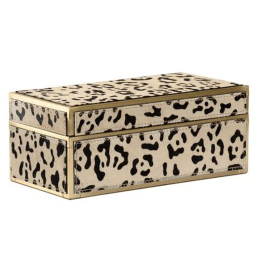 Leopard Print Hair on Hide Decorative Box