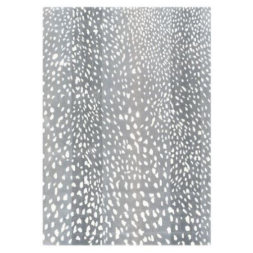 Grey & Cream Antelope Print Rug 100% Wool