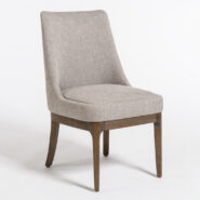 dining chair in twill granite & distressed beechwood