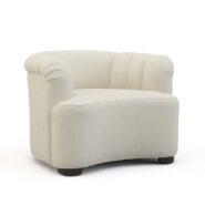 Oversized Hickory White Lounge Chair