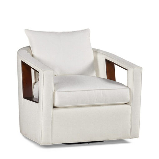 Hickory White Modern Swivel Chair Ft. Open Arm