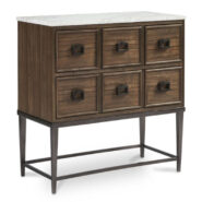 Hickory White Courtland 4 Drawer Nightstand W/ Stone Top
