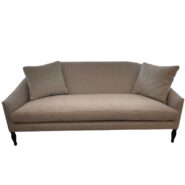 Harper Sofa in Thibaut Wellfleet Sterling Fabric With Walnut Finish