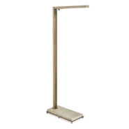 Antique Brass Floor Lamp - Travertine/Brass Base