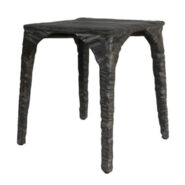 Hariti Stool In Worn Black Finish