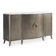 Hickory White Novella Sideboard in Night Graphite Finish With Stone Top