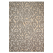 New Zealand Wool Rug In Ikat Pattern