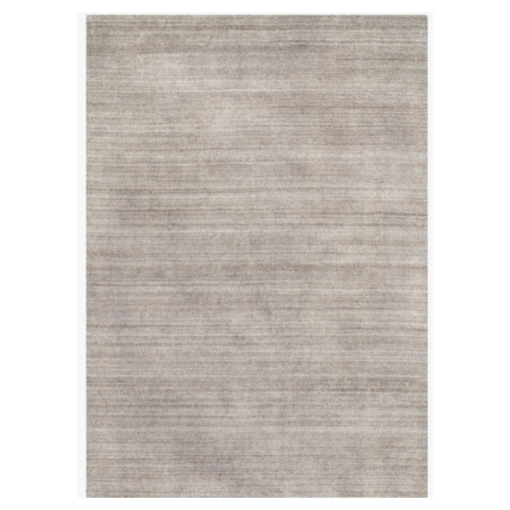 Hand-Woven Wool and Viscose Rug in Mocha