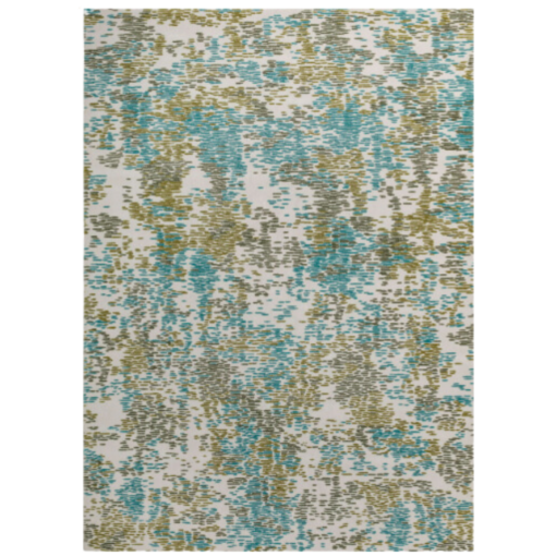 teal speckle rug