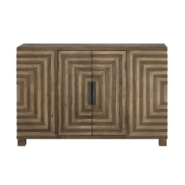 Two-Toned Geometric Console Cabinet